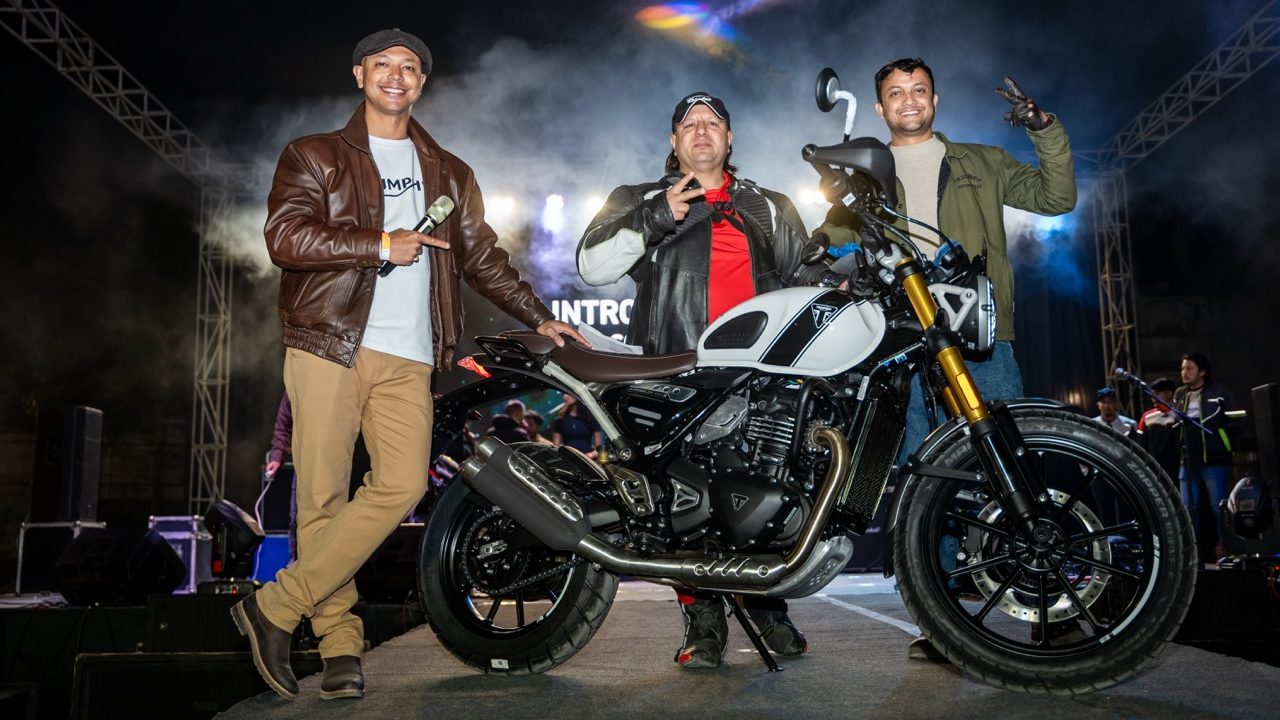 Triumph Nepal Unveils the Stunning Pearl White Scrambler 400X at Speed Fest 2025